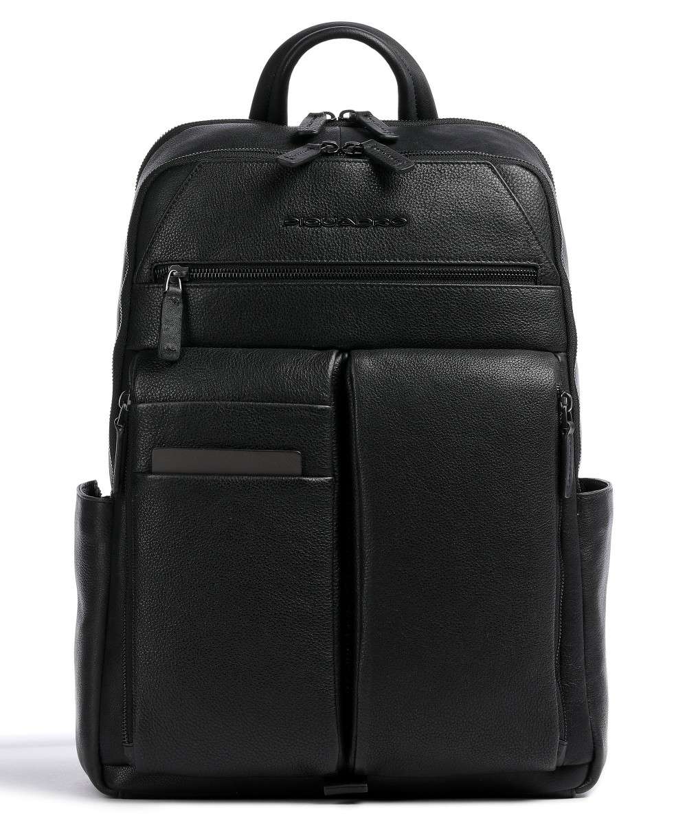 Find Paavo Backpack 14″ grained cow leather black Piquadro Crazy Deals ...
